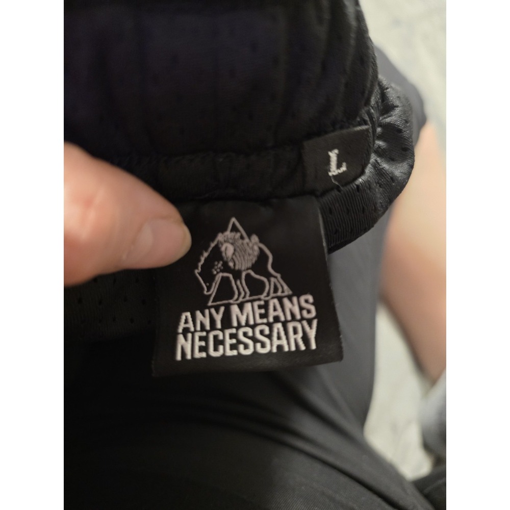 Any Means Necessary Mens Shoets Size L Black White - Picture 11 of 11